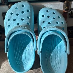Ice Blue Crocs
